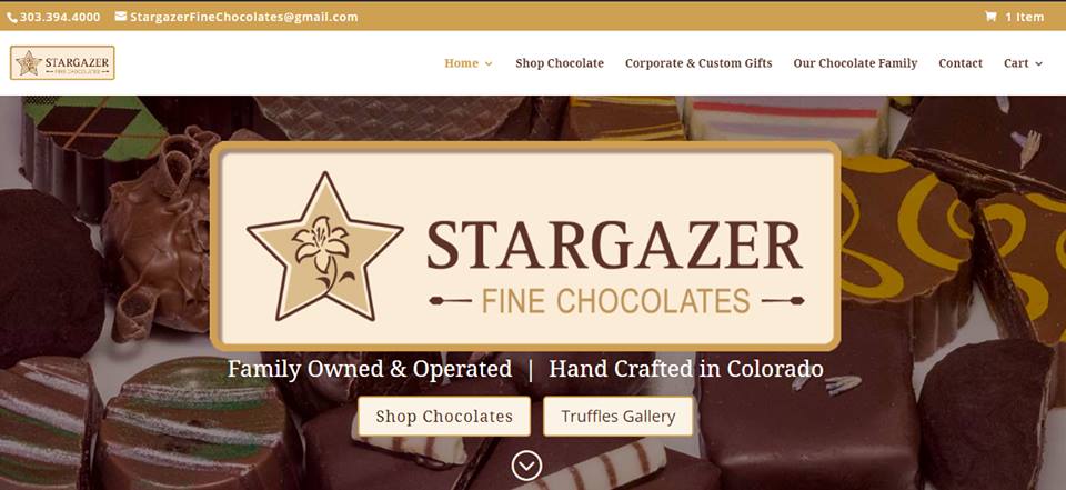 Web Design - Stargazer Fine Chocolates